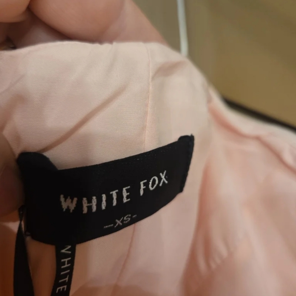 White Fox I Love You Embellished Strapless Mini Dress Baby Pink Size XS - Picture 7 of 10